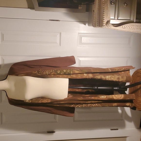 Ethnic print reversible duster coat - Picture 9 of 9